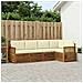 Set divano sezionale con cuscino 4 pcs Naturale e Crema - Foto miniatura 2