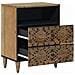 Mobiletto da Letto con cassetto Marrone 50 x 33 x 60 cm - Foto miniatura 2
