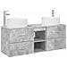Set di mobili per il bagno 3 pz Grigio Cemento - Foto miniatura 1