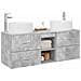 Set di mobili per il bagno 3 pz Grigio Cemento - Foto miniatura 3