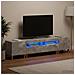 Mobile TV LED a 3 pezzi Grigio Cemento Legno ingegnerizzato - Foto miniatura 6