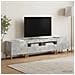 Mobile TV LED a 3 pezzi Grigio Cemento Legno ingegnerizzato - Foto miniatura 9