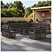 Set Divano da Giardino 14 pz Grigio e Grigio Scuro polyrattan - Foto miniatura 6