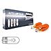 Confezione da 10 Pezzi Lampada Alogena T10 WY5W 24V 5W Amber Arancione Zoccolo Vetro W2,1x9,5d - Foto miniatura 1