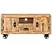 Mobile Porta Tv In Legno Grezzo Di Mango 120x30x50 Cm - Foto miniatura 4