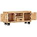 Mobile Porta Tv In Legno Grezzo Di Mango 120x30x50 Cm - Foto miniatura 5