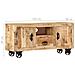 Mobile Porta Tv In Legno Grezzo Di Mango 120x30x50 Cm - Foto miniatura 9