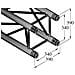 Quadlock Tq390-2500 4-way Cross Beam - Foto miniatura 3