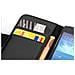 Custodia Compatibile Con Htc One M4 Mini In Nero Ossido - Coperchio Protettivo In Ecopelle Testurizzata E Tasca Per Carte Di Credito - Foto miniatura 3