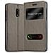 Custodia Compatibile Con Nokia 6 2017 In Bruno Pietra - Coperchio Protettivo Con Chiusura Magnetica, Funzione Stand E 2 Finestre Di Visualizzazione - Foto miniatura 1