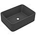 Lavandino Luxury Grigio Scuro Opaco 41x30x12 cm in Ceramica - Foto miniatura 1