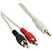 1.5m RCA / 3.5mm Stereo 1.5m 3.5mm Bianco cavo audio - Foto miniatura 1