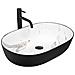Lavabo Da Appoggio In Ceramica Rea Cleo Black Aiax Matt - Foto miniatura 1
