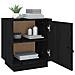 Comodini Nero 2 Pz 40x34x45 Cm In Legno Massello Di Pino - Foto miniatura 6