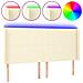 Testiera A Led Crema 183x16x118/128 Cm In Similpelle - Foto miniatura 2