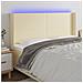 Testiera A Led Crema 183x16x118/128 Cm In Similpelle - Foto miniatura 1