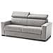 Divano Letto Aiko, Divano A 3 Posti, 100% Made In Italy, Sofà Soggiorno Con Apertura Girevole, Con Poggiatesta Regolabili E Braccioli Standard, Cm 220x95h85, Grigio - Foto miniatura 2