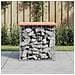 Panca da Giardino Design Gabbione 43x44x42 cm Massello Douglas - Foto miniatura 1
