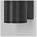 Lampada Da Parete Moderna Da Esterno Alluminio Nero 1 Luce Gu10 50w Ip54 - Foto miniatura 2