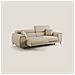 Fusion Divano con sedute allungabili in tessuto smacchiabile T05 185 cm beige - Foto miniatura 3