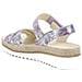 Sandali Con Velcro In Pelle Floreale Viola Da Donna 40 - Foto miniatura 4