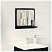 Specchio da Bagno Rovere Nero 40x10,5x37 cm Legno Multistrato - Foto miniatura 1