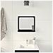 Specchio da Bagno Rovere Nero 40x10,5x37 cm Legno Multistrato - Foto miniatura 4
