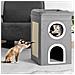 Cuccia Casa Per Gatti 3 Ripiani Tiragraffi Casetta Animali Domestici 41x41x63 Cm - Foto miniatura 1
