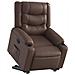 Poltrona Alzapersona Reclinabile Marrone In Similpelle - Foto miniatura 3