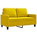 Lusso Casadino -  Divano A 2 Posti Giallo 120 Cm In Velluto - Foto miniatura 1