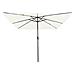 Parasol da giardino quadrato  con luci LED 295x245 cm Bianco sabbia - Foto miniatura 4