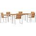Set da Pranzo da Giardino in Legno Massello di Teak da 7 Pezzi, Tavolo da Pranzo all'Aperto  200x90x74.5 cm in Legno Massello di Teak - Foto miniatura 1
