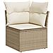 Set Divani da Giardino 7 pz con Cuscini Beige in Polyrattan - Foto miniatura 4