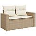 Set Divani da Giardino 7 pz con Cuscini Beige in Polyrattan - Foto miniatura 6