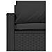 Set Divani da Giardino 4 pz con Cuscini Nero in Polyrattan - Foto miniatura 8