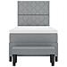 Letto con Rete a Molla con Materasso & Panchina Grigio Chiaro 100x200 cm Tessuto - Foto miniatura 9