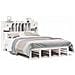 Letto Libreria senza Materasso Bianco 150x200 cm Legno di Pino - Foto miniatura 1