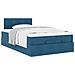 Pouf Letto con Materasso Blu Scuro 120x190 cm Velluto - Foto miniatura 5