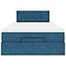 Pouf Letto con Materasso Blu Scuro 120x190 cm Velluto - Foto miniatura 6
