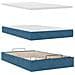 Pouf Letto con Materasso Blu Scuro 120x190 cm Velluto - Foto miniatura 7