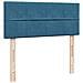 Pouf Letto con Materasso Blu Scuro 120x190 cm Velluto - Foto miniatura 8