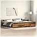 Struttura Letto Legno Invecchiato 200x200 cm Legno Ingengnerizzato - Foto miniatura 2
