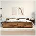 Struttura Letto Legno Invecchiato 200x200 cm Legno Ingengnerizzato - Foto miniatura 4