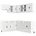Set Mobili da Cucina 11 pz Porto Bianchi Lucido in Truciolato - Foto miniatura 1