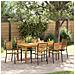 Set da Pranzo per Giardino 7 pcs Nero Poly Rattan - Foto miniatura 2