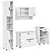 Set di mobili per il bagno 4 pcs Bianco lucido 30 x 35 x 192 cm - Foto miniatura 1