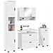 Set di mobili per il bagno 4 pcs Bianco lucido 30 x 35 x 192 cm - Foto miniatura 3