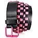 Cintura Da Donna Alla Moda Con Perline Quadrate Colorate In Pelle Pu - 110 Cm Pink - Foto miniatura 1