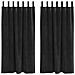 Tende con tende 2 pcs Nero 140 x 175 cm Velluto - Foto miniatura 1