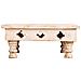 Tavolino In Legno Intagliato Beige 33x33x14 Cm - Foto miniatura 2